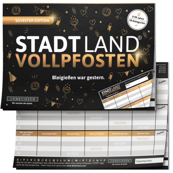 STADT LAND VOLLPFOSTEN – Silvester Edition (DinA5-Format)