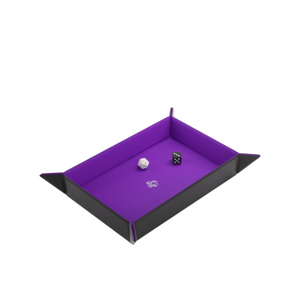 Magnetic Dice Tray Rectangular Black & Purple - Würfelteller, rechteckig