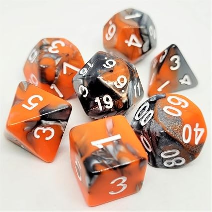 Würfelset Confetti: Racing Orange (7)