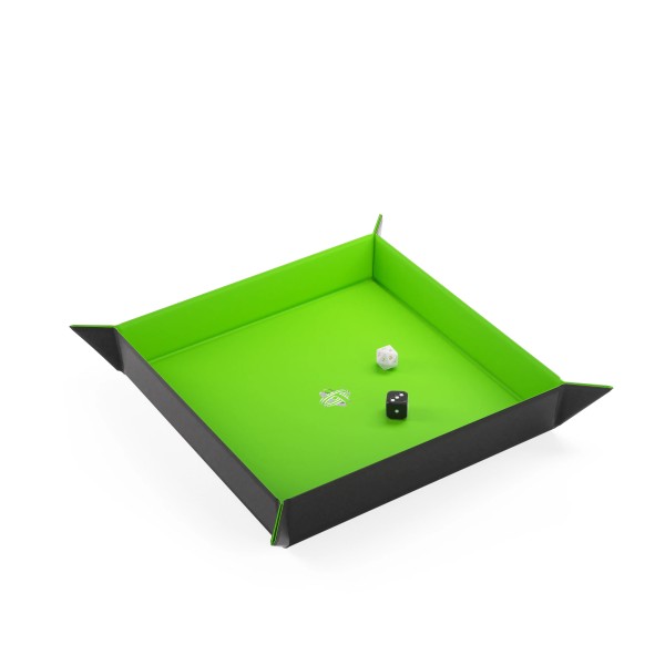 Magnetic Dice Tray Square Black&Green- Würfelteller, quadratisch