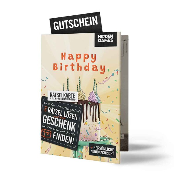 Hidden Games: Rätselhafter Geburtstag Rätselkarte - DE