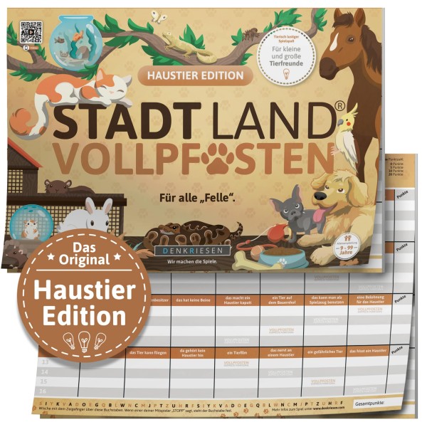 STADT LAND VOLLPFOSTEN – HAUSTIER EDITION - "Für alle Felle" (DinA4-Format)