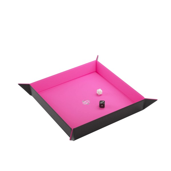 Magnetic Dice Tray Square Black&Pink - Würfelteller, quadratisch