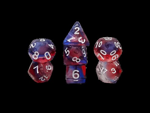 Würfelset Transparent: Nebula Burst - DE